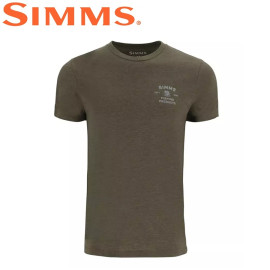 Футболка Simms Stacked Bass T-Shirt Military Heather